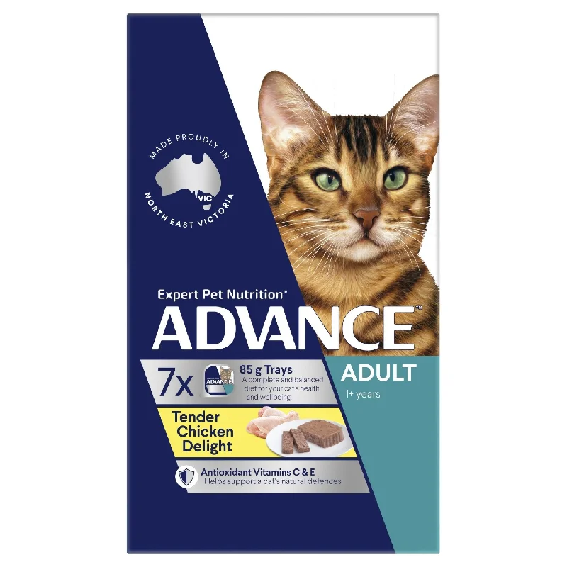    - Cat food for dental health  ADVANCE Adult Wet Cat Food Tender Chicken Delight 7x85g Trays