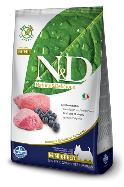 Farmina N&D Grain Free Lamb & Blueberry Adult Mini - 2.5kg