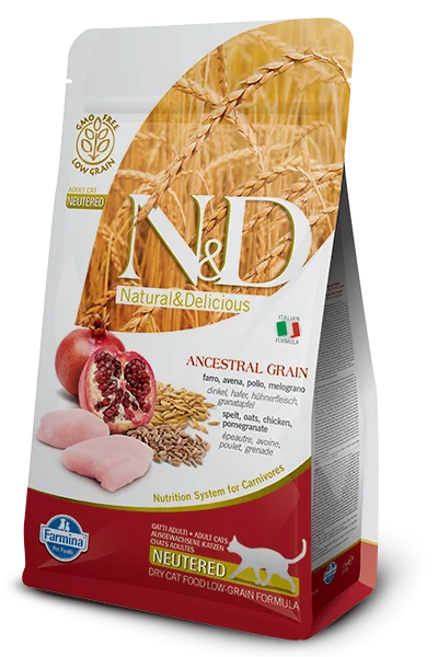 Farmina N&D Low Grain Chicken & Pomegranate Adult Neutered - 300g